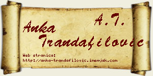 Anka Trandafilović vizit kartica